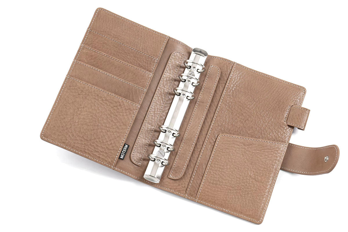 Moterm Personal Size Elite 25mm Rings Vegetable Tanned Leather Planner