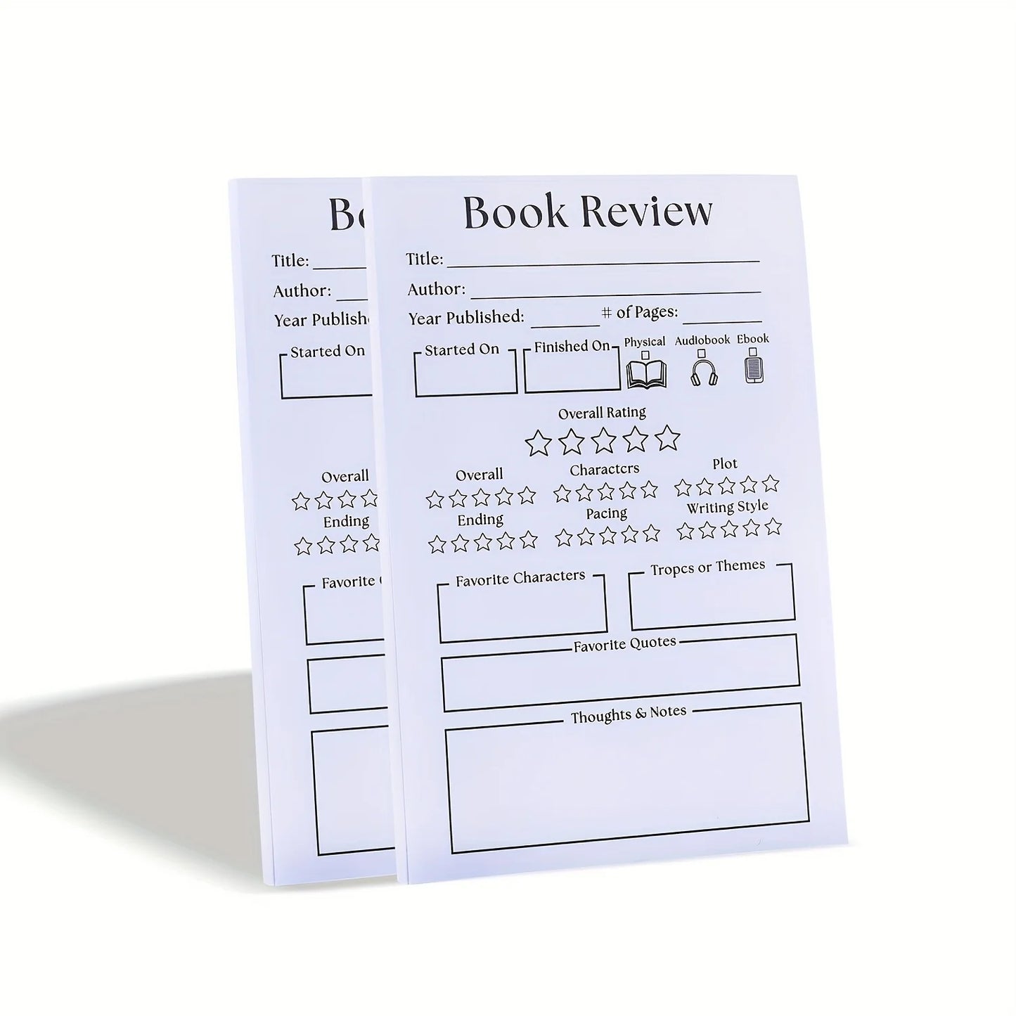2 Pcs Funny Book Review Notepad