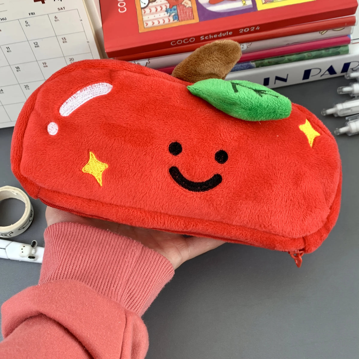 Red Apple Pencil Case