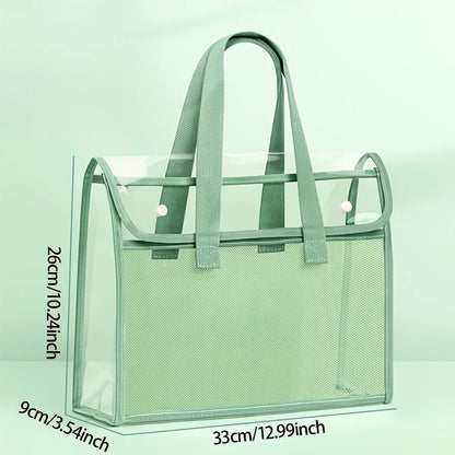 Transparent handheld storage folder