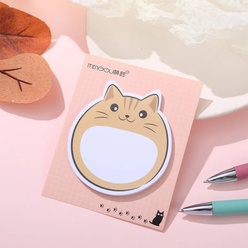 30 Sheets Kawaii Chubby Cat Sticky Notes