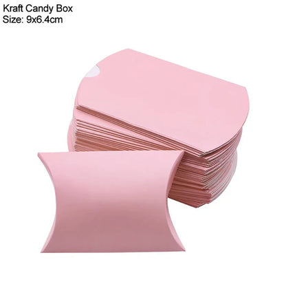10/20Pcs Pillow Kraft Paper Candy Box