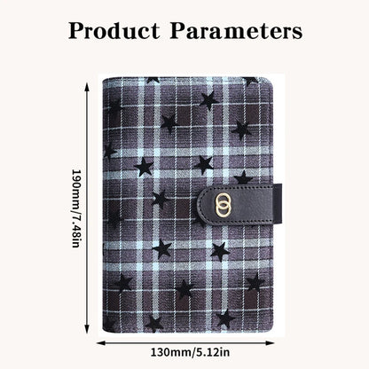 Star Grid Plaid A6 Binder