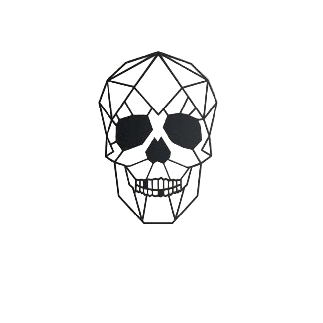 Human Skull Halloween Metal Wall Art Decor