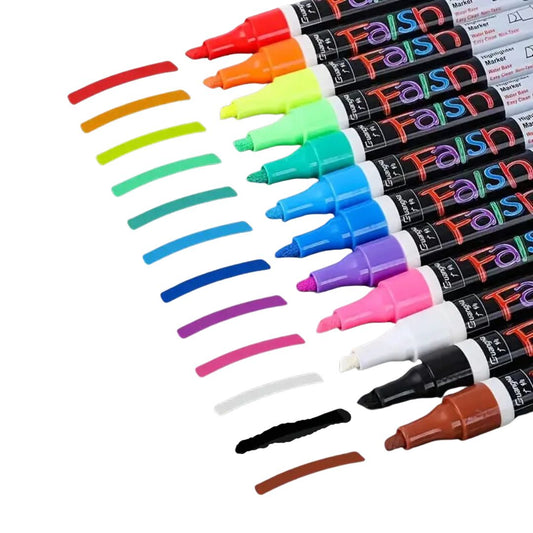 12pcs Vibrant Fluorescent Neon Liquid Chalk Markers