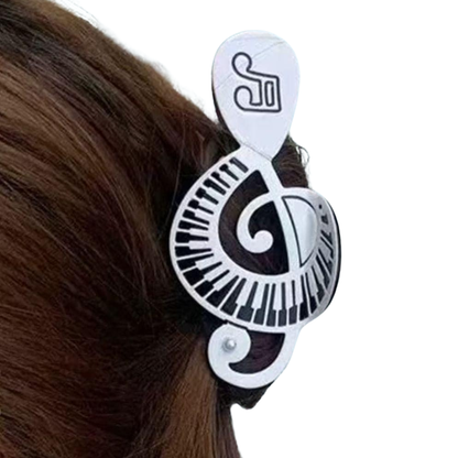 1 piece music note piano hair claw clip