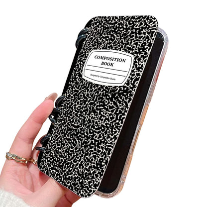 Composition Flip Notebook Phone Case For iPhone