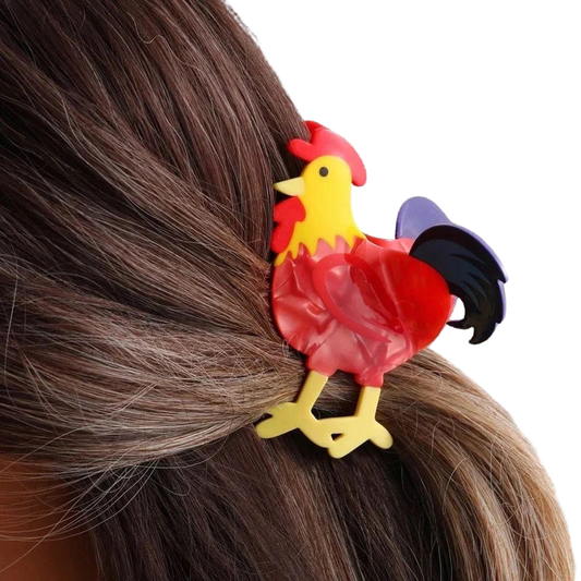 1 piece rooster hair claw clip