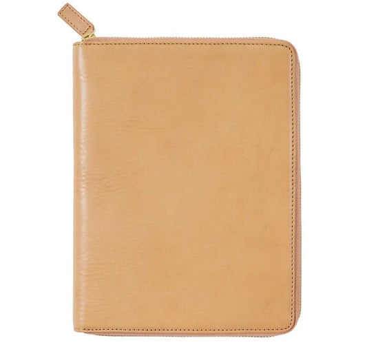 Moterm A5 full grain vegetable Leather Zip cover
