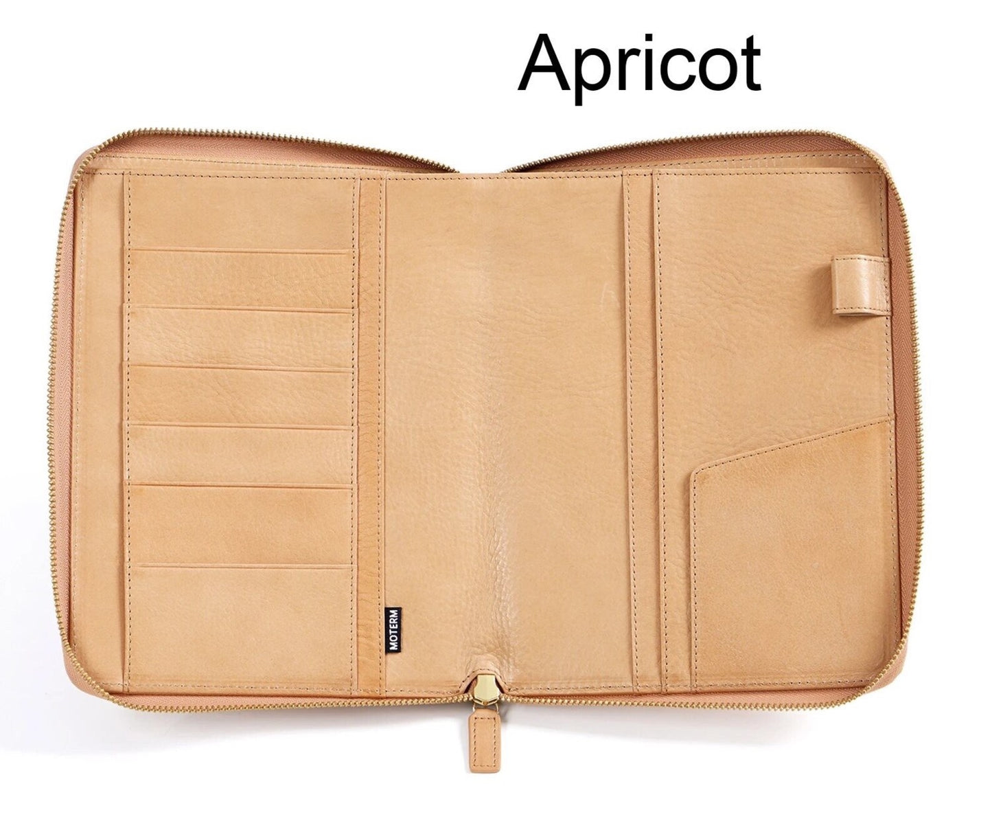 Moterm A5 full grain vegetable Leather Zip cover