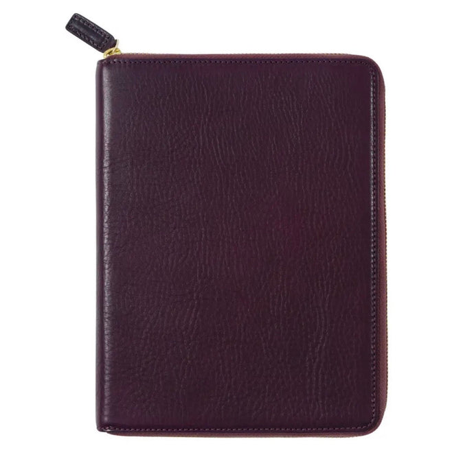 Moterm A5 full grain vegetable Leather Zip cover