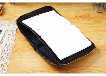 Moterm A5 full grain vegetable Leather Zip cover