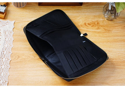 Moterm A5 full grain vegetable Leather Zip cover