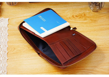 Moterm A5 full grain vegetable Leather Zip cover