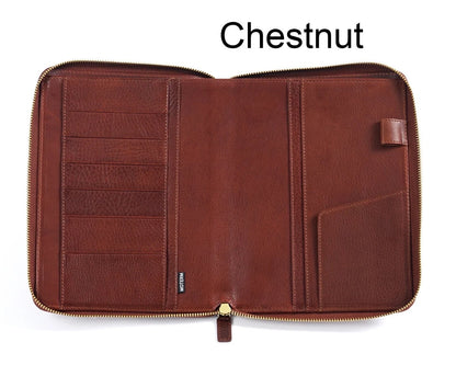 Moterm A5 full grain vegetable Leather Zip cover