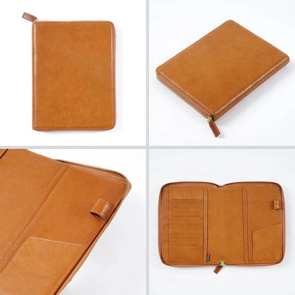 Moterm A5 full grain vegetable Leather Zip cover