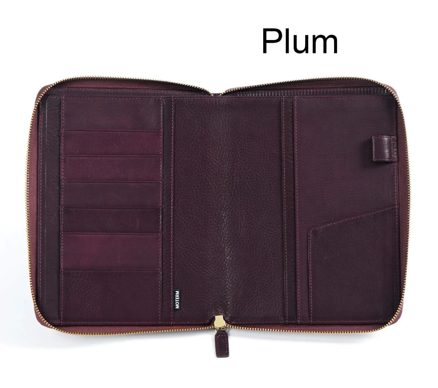 Moterm A5 full grain vegetable Leather Zip cover
