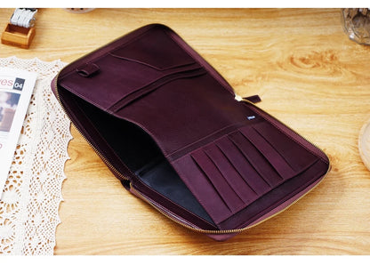 Moterm A5 full grain vegetable Leather Zip cover