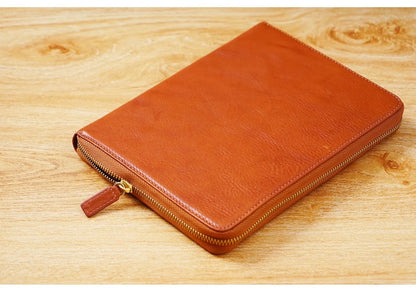 Moterm A5 full grain vegetable Leather Zip cover