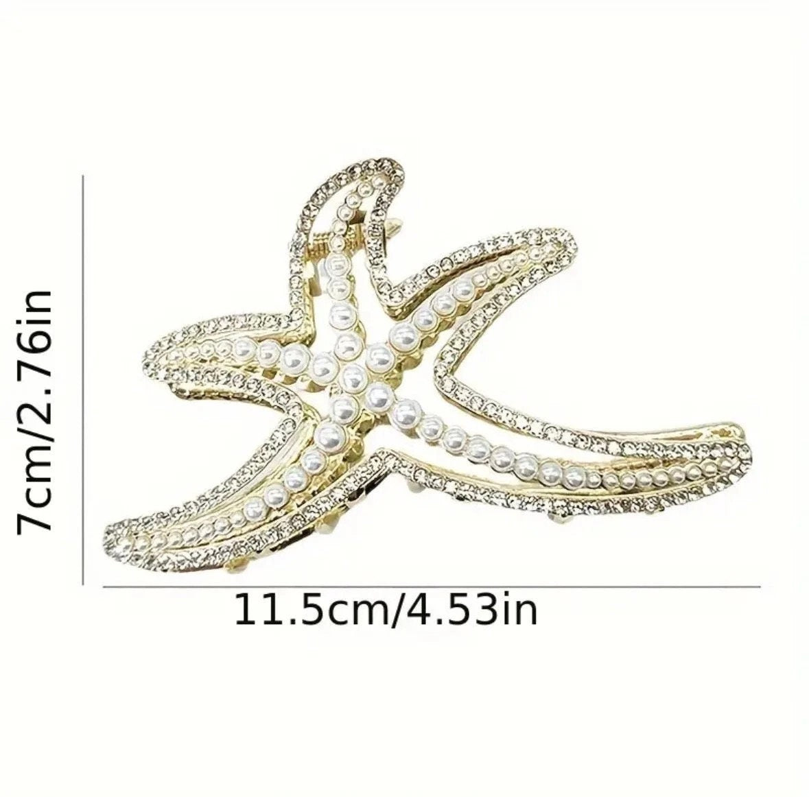 1 piece elegant starfish hair claw clip