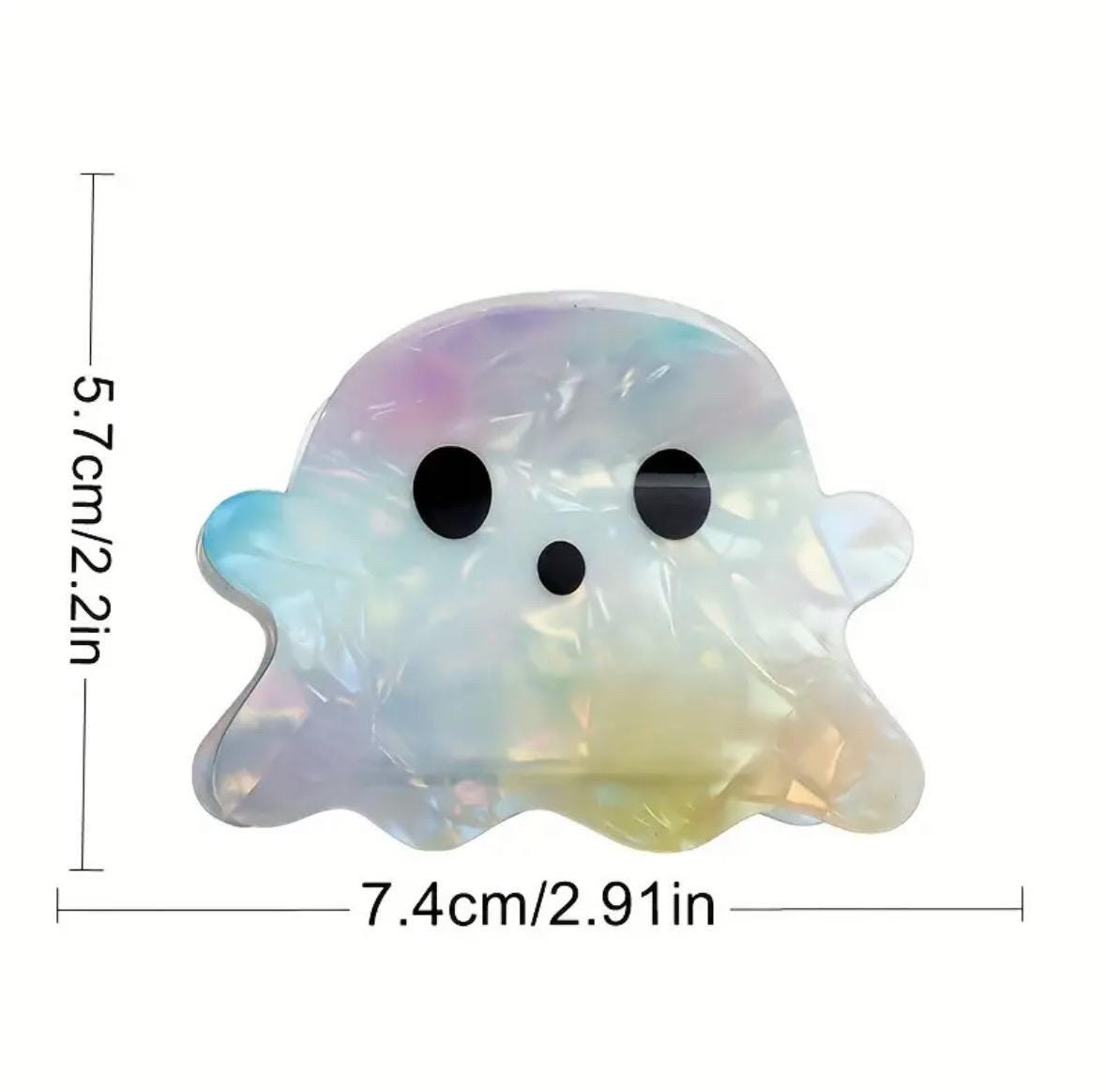 1 piece ghost iridescent hair claw clip