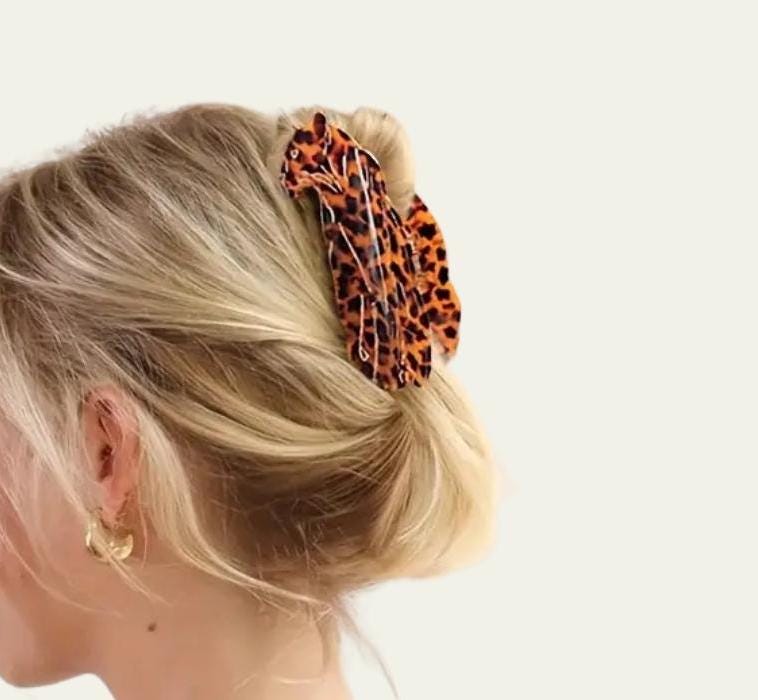 1 piece leopard hair claw clip