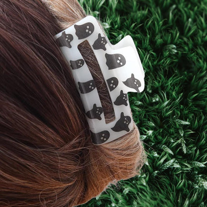 Halloween glowing pattern hair claw clip
