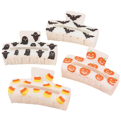 Halloween glowing pattern hair claw clip