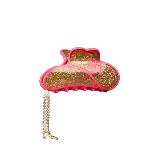 1 piece cowboy hat hair claw clip