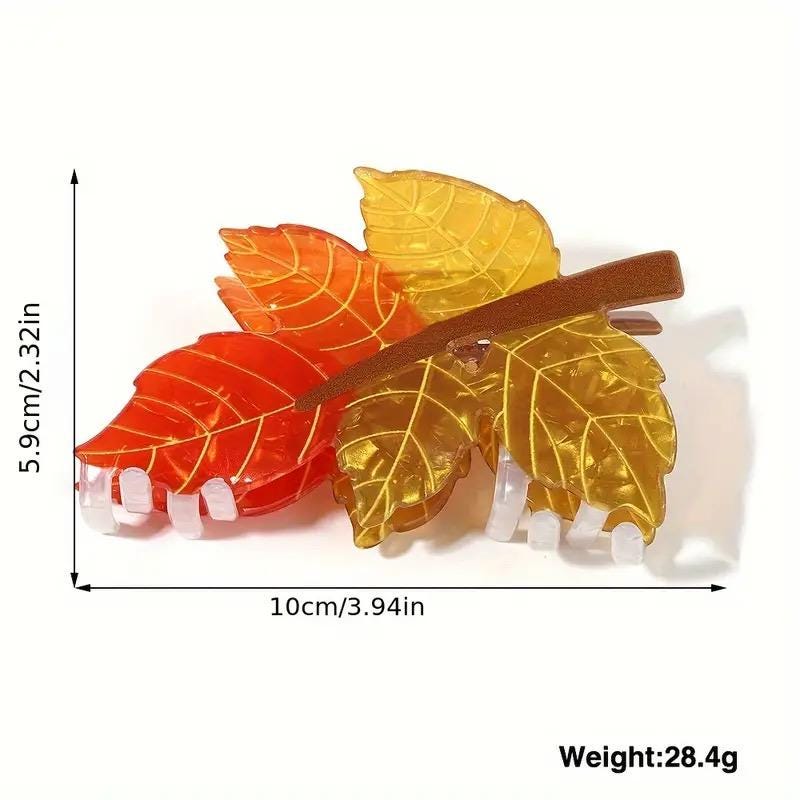 1 piece fall leaves hair claw clip