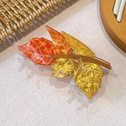 1 piece fall leaves hair claw clip