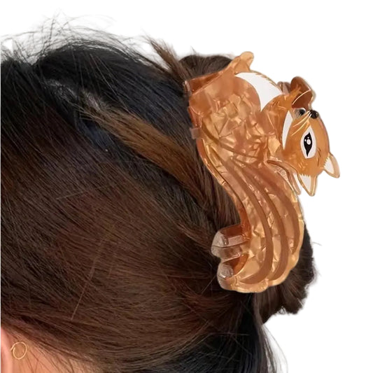 1 piece squirrel hair claw clip