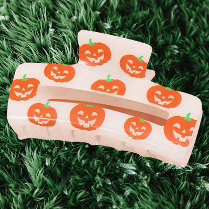 Halloween glowing pattern hair claw clip