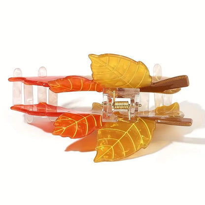1 piece fall leaves hair claw clip