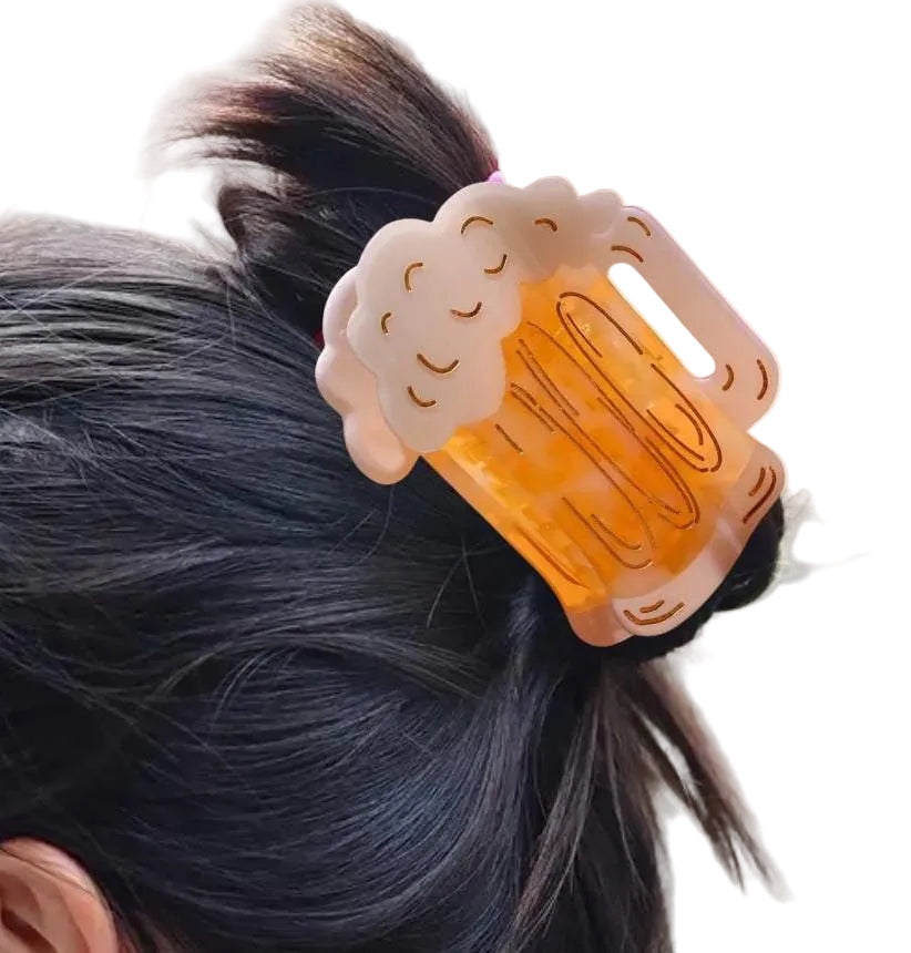 1 piece beer hair claw clip