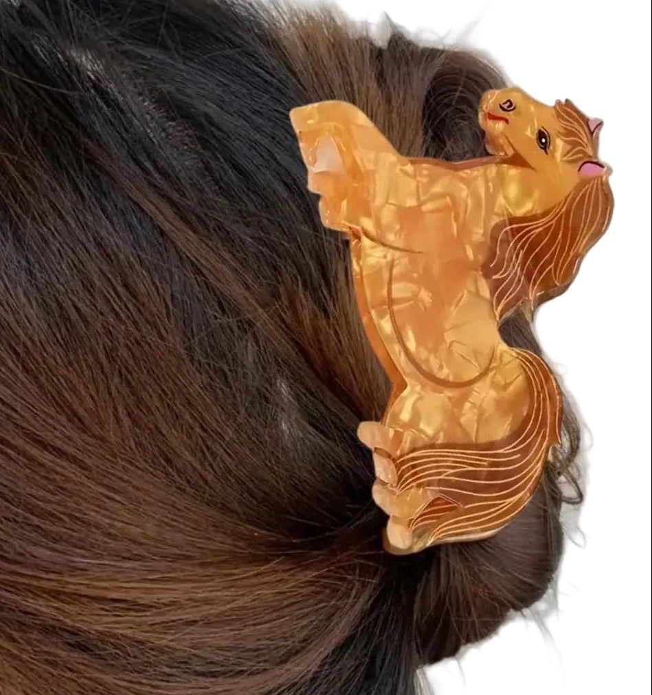 1 piece horse hair claw clip