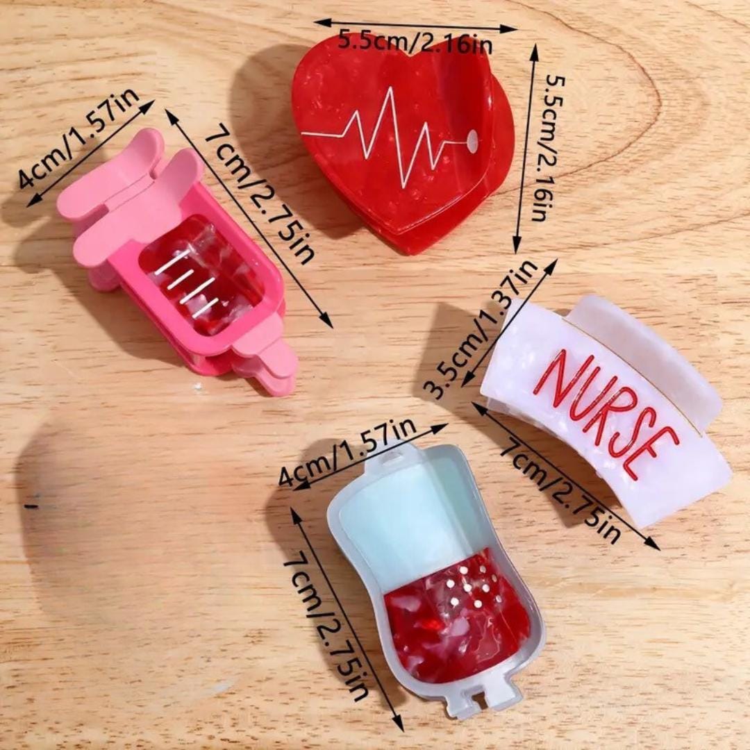 1 piece nurse, doctor hair claw clip