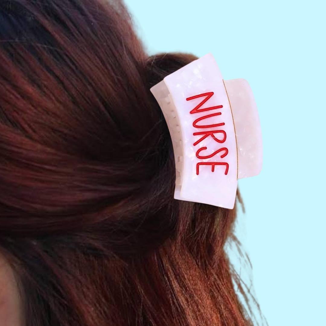 1 piece nurse, doctor hair claw clip