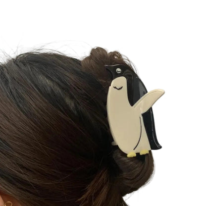 1 piece penguin/polar bear hair claw clip