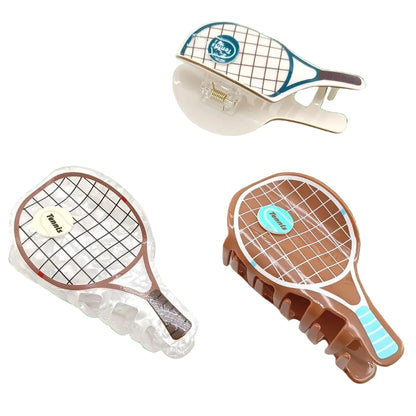 1 piece tennis racket hair claw clip
