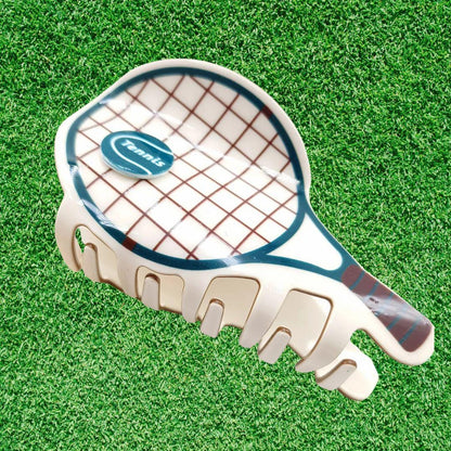 1 piece tennis racket hair claw clip