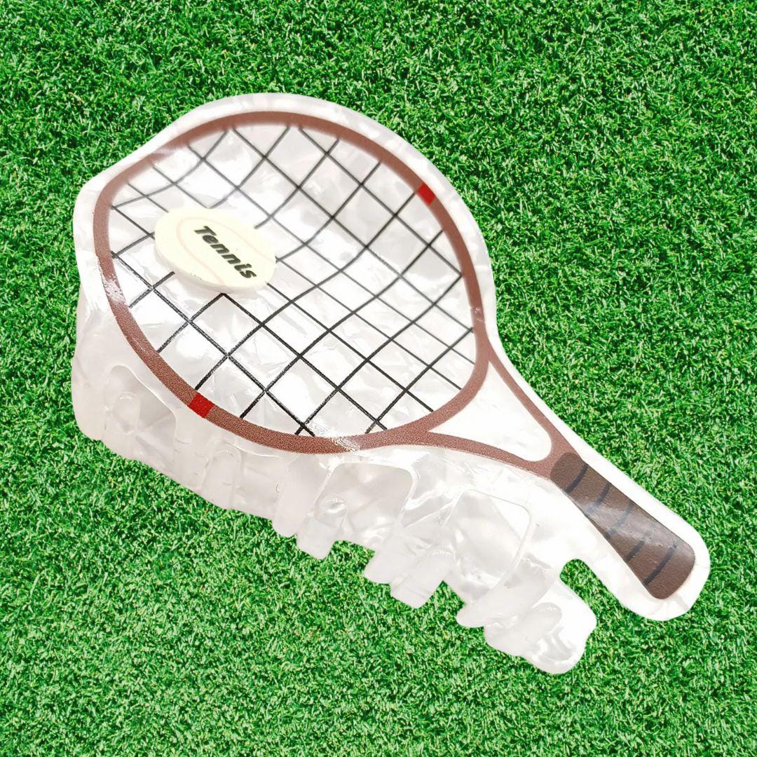 1 piece tennis racket hair claw clip