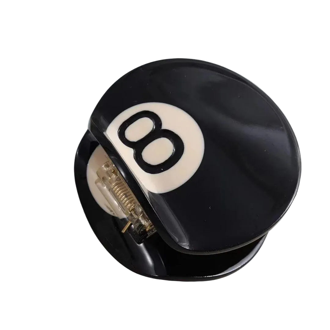 1 piece 8 ball pool hair claw clip
