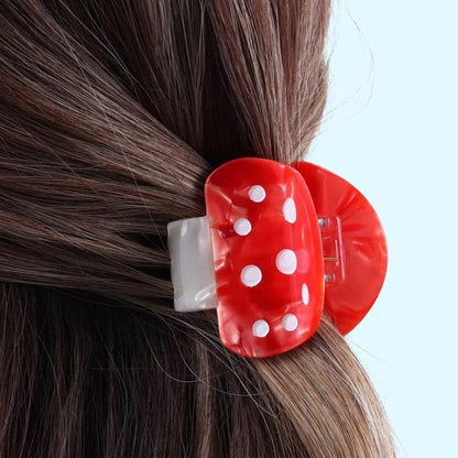 1 piece mini mushroom hair claw clip