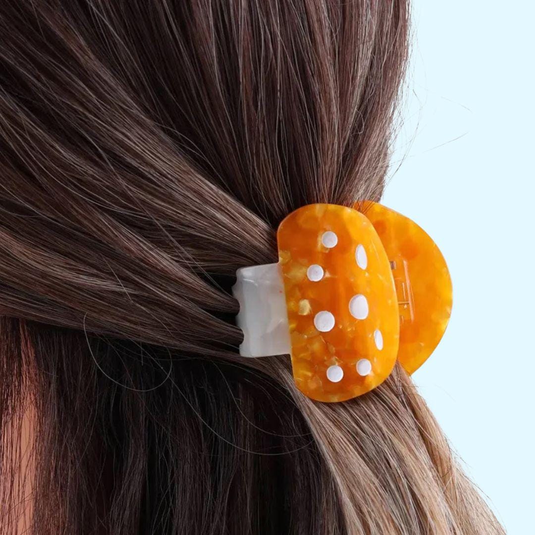 1 piece mini mushroom hair claw clip