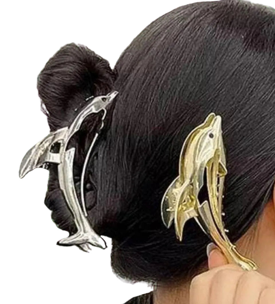 1 piece elegant dolphin hair claw clip