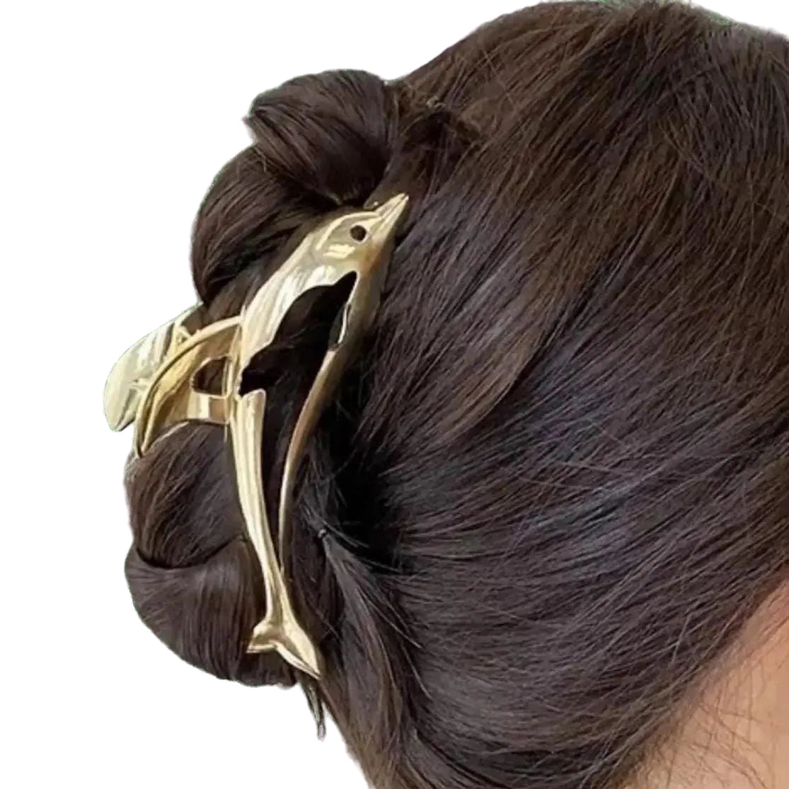 1 piece elegant dolphin hair claw clip