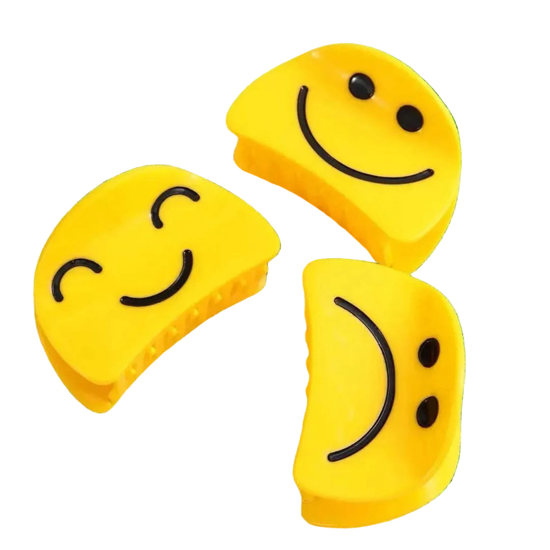 1 piece smiley face hair claw clip