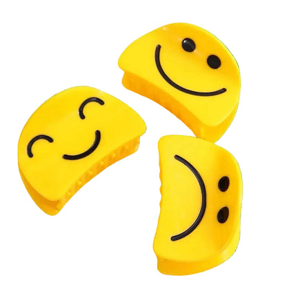 1 piece smiley face hair claw clip