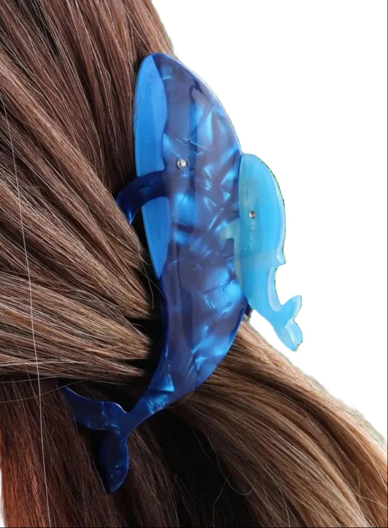 1 piece double whale hair claw clip